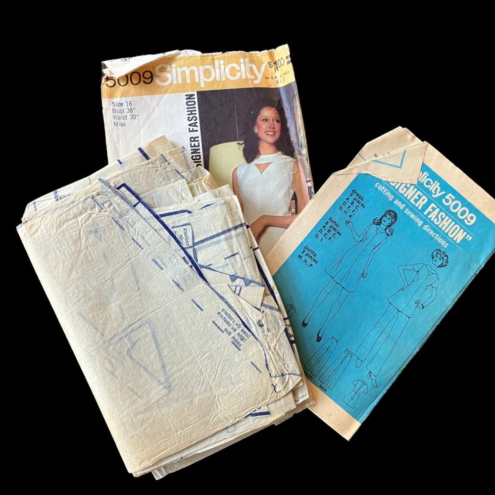 1972 Simplicity 5009 Dress Tunic Pants Sewing Pattern 38 Bust - Picture 4 of 4